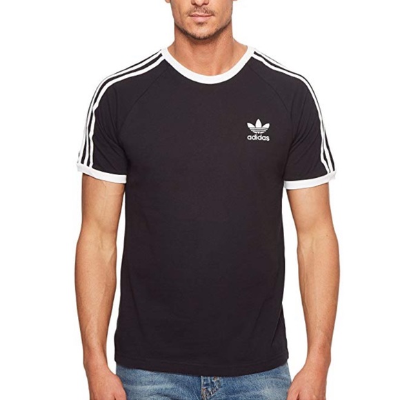 ADIDAS BLACK/WHITE 3-STRIPES AUTHENTIC TEE - Picture 5 of 5